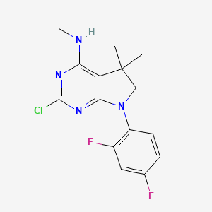 2-Chloro-7-(2,4-difluorophenyl)-N,5,5-trimethyl-6,7-dihydro-5H-pyrrolo[2,3-d]pyrimidin-4-amine