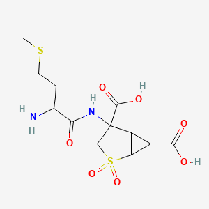 4-[(2-Amino-4-methylsulfanylbutanoyl)amino]-2,2-dioxo-2lambda6-thiabicyclo[3.1.0]hexane-4,6-dicarboxylic acid