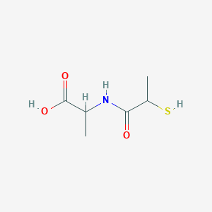 molecular formula C6H11NO3S B12289999 2-(2-Sulfanylpropanoylamino)propanoic acid 