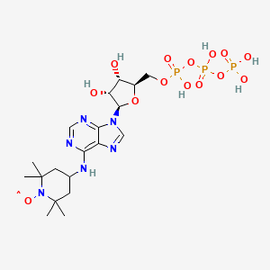 molecular formula C19H32N6O14P3 B1229000 6-(2,2,6,6-Tetramethylpiperidine-1-oxyl)-adenosine triphosphate CAS No. 33913-54-1