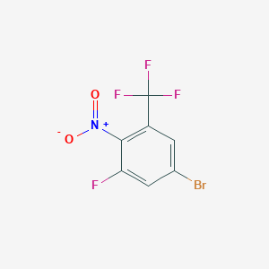 molecular formula C7H2BrF4NO2 B12290003 5-Bromo-1-fluoro-2-nitro-3-(trifluoromethyl)benzene 