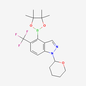 1-Tetrahydropyran-2-yl-4-(4,4,5,5-tetramethyl-1,3,2-dioxaborolan-2-yl)-5-(trifluoromethyl)indazole