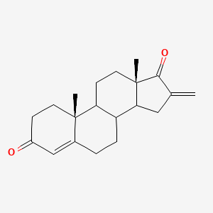 molecular formula C20H26O2 B12290030 (10R,13S)-10,13-dimethyl-16-methylidene-1,2,6,7,8,9,11,12,14,15-decahydrocyclopenta[a]phenanthrene-3,17-dione 