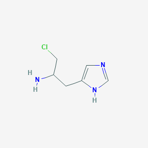 molecular formula C6H10ClN3 B12290070 1-Chloro-3-(1H-imidazol-4-yl)propan-2-amine 