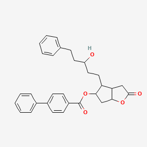 [1,1'-Biphenyl]-4-carboxylicAcid(3aR,4R,5R,6aS)-Hexahydro-4-[(3R)-3-hydroxy-5-phenylpentyl]-2-oxo-2H-cyclopenta[b]furan-5-ylEster