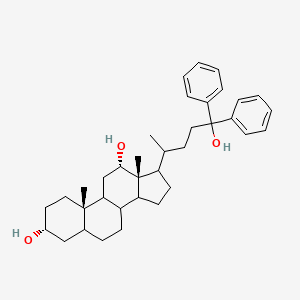 (3R,10S,12S,13R)-17-(5-hydroxy-5,5-diphenylpentan-2-yl)-10,13-dimethyl-2,3,4,5,6,7,8,9,11,12,14,15,16,17-tetradecahydro-1H-cyclopenta[a]phenanthrene-3,12-diol