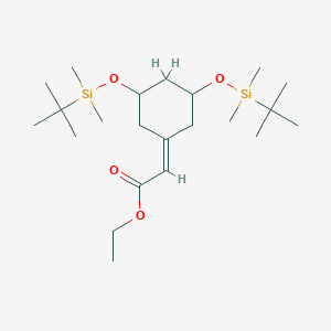 Ethyl 2-[3,5-bis[[tert-butyl(dimethyl)silyl]oxy]cyclohexylidene]acetate