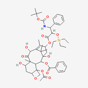 [4-Acetyloxy-1,9,12-trihydroxy-10,14,17,17-tetramethyl-15-[3-[(2-methylpropan-2-yl)oxycarbonylamino]-3-phenyl-2-triethylsilyloxypropanoyl]oxy-11-oxo-6-oxatetracyclo[11.3.1.03,10.04,7]heptadec-13-en-2-yl] benzoate