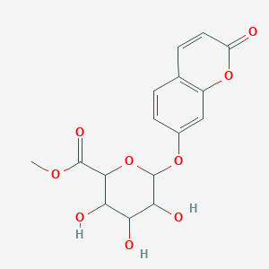 molecular formula C16H16O9 B12290158 Methyl 3,4,5-trihydroxy-6-(2-oxochromen-7-yl)oxyoxane-2-carboxylate 