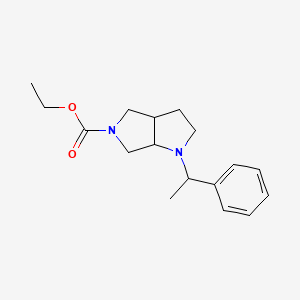 molecular formula C17H24N2O2 B12290180 Ethyl1-[(R)-1-Phenylethyl]hexahydropyrrolo[3,4-b]pyrrole-5(1H)-carboxylate 