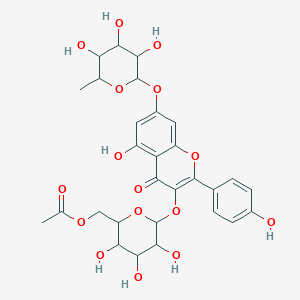 molecular formula C29H32O16 B12290206 Kaempferol 3-(6''-acetylgalactoside) 7-rhamnoside CAS No. 124097-45-6