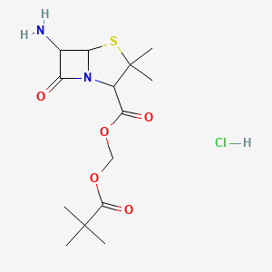 2,2-Dimethylpropanoyloxymethyl 6-amino-3,3-dimethyl-7-oxo-4-thia-1-azabicyclo[3.2.0]heptane-2-carboxylate;hydrochloride