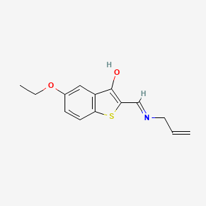 molecular formula C14H15NO2S B1229029 5-乙氧基-2-[(丙-2-烯基氨基)亚甲基]-1-苯并噻吩-3-酮 