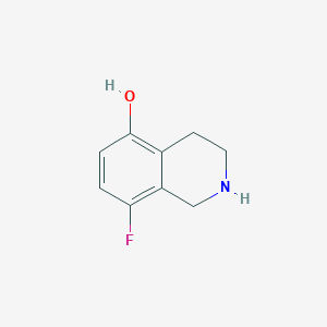 molecular formula C9H10FNO B12290325 8-Fluoro-1,2,3,4-tetrahydroisoquinolin-5-ol 