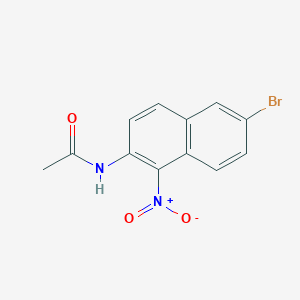 molecular formula C12H9BrN2O3 B12290342 N-(6-Bromo-1-nitro-2-naphthyl)acetamide 