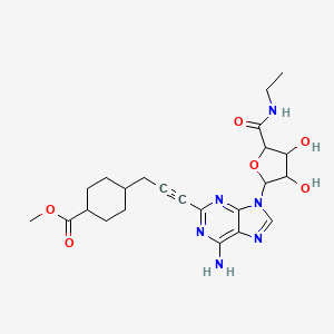 methyl 4-[3-[6-amino-9-[5-(ethylcarbamoyl)-3,4-dihydroxyoxolan-2-yl]purin-2-yl]prop-2-ynyl]cyclohexane-1-carboxylate