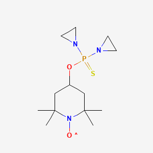 B1229038 1-Oxyl-2,2,6,6-tetramethyl-4-piperidyl-N,N,N',N'-bis(ethylene)phosphorodiamidothioate CAS No. 51526-59-1