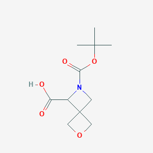 molecular formula C11H17NO5 B12290382 6-[(Tert-butoxy)carbonyl]-2-oxa-6-azaspiro[3.3]heptane-5-carboxylic acid 