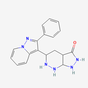 5-(2-Phenylpyrazolo[1,5-a]pyridin-3-yl)-1,2,3a,4,5,6,7,7a-octahydropyrazolo[3,4-c]pyridazin-3-one