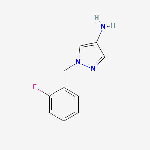 molecular formula C10H10FN3 B1229041 1-(2-Fluoro-benzyl)-1H-pyrazol-4-ylamine CAS No. 925634-52-2