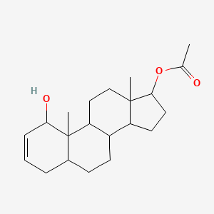 (1-hydroxy-10,13-dimethyl-4,5,6,7,8,9,11,12,14,15,16,17-dodecahydro-1H-cyclopenta[a]phenanthren-17-yl) acetate