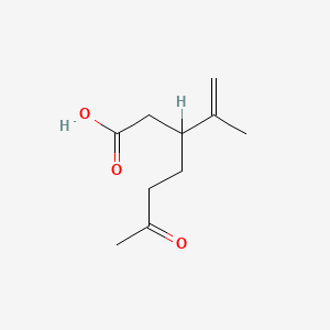 molecular formula C10H16O3 B1229043 3-Isopropenyl-6-oxoheptanoic acid CAS No. 4436-82-2