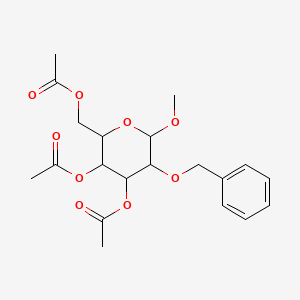 (3,4-Diacetyloxy-6-methoxy-5-phenylmethoxyoxan-2-yl)methyl acetate