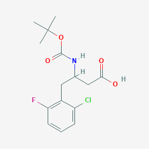 molecular formula C15H19ClFNO4 B12290459 3-(Boc-amino)-4-(2-chloro-6-fluorophenyl)butyric Acid 