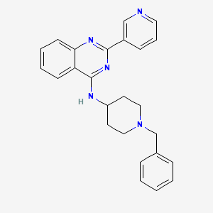 molecular formula C25H25N5 B1229048 N-[1-(苯甲基)-4-哌啶基]-2-(3-吡啶基)-4-喹唑啉胺 