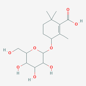 2,6,6-Trimethyl-3-[3,4,5-trihydroxy-6-(hydroxymethyl)oxan-2-yl]oxycyclohexene-1-carboxylic acid