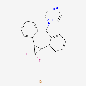 1-(3,3-difluoro-11-tetracyclo[10.4.0.02,4.05,10]hexadeca-1(16),5,7,9,12,14-hexaenyl)pyrazin-1-ium;bromide