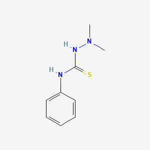 molecular formula C9H13N3S B1229053 Semicarbazide, 1,1-dimethyl-4-phenyl-3-thio- CAS No. 6297-19-4