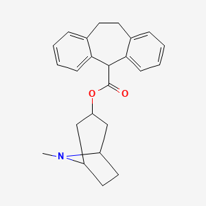 molecular formula C24H27NO2 B12290538 10,11-Dihydro-5H-dibenzo[a,d]cycloheptene-5-carboxylic acid (1R,5S)-tropan-3alpha-yl ester 