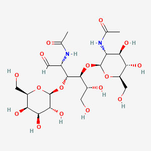 molecular formula C22H38N2O16 B1229054 半乳糖基β(1-3)-N-乙酰氨基葡萄糖基-β(1-6)-N-乙酰半乳糖胺 CAS No. 73499-58-8