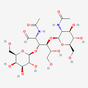 molecular formula C22H38N2O16 B1229054 Galactosyl beta(1-3)-N-acetylglucosaminyl-beta(1-6)-N-acetylgalactosamine CAS No. 73499-58-8