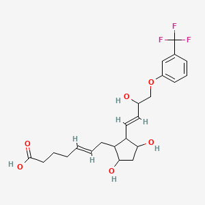 molecular formula C23H29F3O6 B12290541 (E)-7-[3,5-dihydroxy-2-[(E)-3-hydroxy-4-[3-(trifluoromethyl)phenoxy]but-1-enyl]cyclopentyl]hept-5-enoic acid 