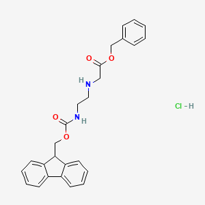 benzyl 2-[2-(9H-fluoren-9-ylmethoxycarbonylamino)ethylamino]acetate;hydrochloride