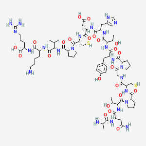 molecular formula C74H115N23O23S2 B12290637 H-DL-Ala-DL-Asn-DL-xiThr-DL-Pro-DL-Cys-Gly-DL-Pro-DL-Tyr-DL-xiThr-DL-His-DL-Asp-DL-Cys-DL-Pro-DL-Val-DL-Lys-DL-Arg-OH 