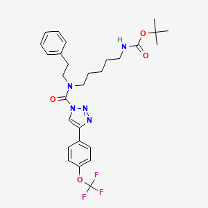 CarbaMic acid, N-[5-[(2-phenylethyl)[[4-[4-(trifluoroMethoxy)phenyl]-1H-1,2,3-triazol-1-yl]carbonyl]aMino]pentyl]-, 1,1-diMethylethyl ester