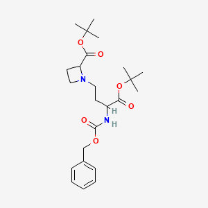 (2S,3'S)-N-[3-t-Butoxycarbonyl-3-benzyloxycarbonylamino-propyl]]azetidine-2-carboxylic Acid, t-Butyl Ester