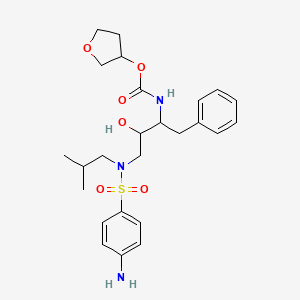 {3-[(4-Amino-benzenesulfonyl)-isobutyl-amino]-1-benzyl-2-hydroxy-propyl}-carbamic acid tetrahydro-furan-3-YL ester