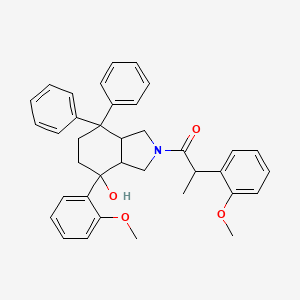 1-[4-Hydroxy-4-(2-methoxyphenyl)-7,7-diphenyloctahydro-2H-isoindol-2-yl]-2-(2-methoxyphenyl)propan-1-one