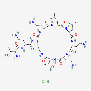 molecular formula C40H77ClN14O11 B12290840 Colistin nonapeptide hydrochloride CAS No. 52396-32-4