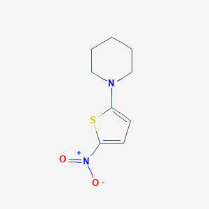 molecular formula C9H12N2O2S B1229088 1-(5-Nitro-2-thiophenyl)piperidine 