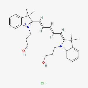 molecular formula C31H39ClN2O2 B12290926 2-[5-[1,3-Dihydro-1-(3-hydroxypropyl)-3,3-dimethyl-2H-indol-2-ylidene]-1,3-pentadien-1-yl]-1-(3-hydroxypropyl)-3,3-dimethyl-3H-indolium Chloride 