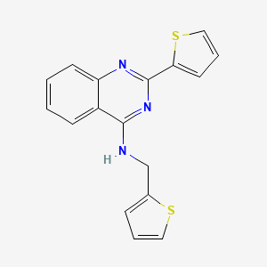 2-thiophen-2-yl-N-(thiophen-2-ylmethyl)-4-quinazolinamine