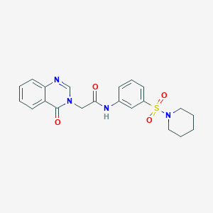 2-(4-oxo-3-quinazolinyl)-N-[3-(1-piperidinylsulfonyl)phenyl]acetamide