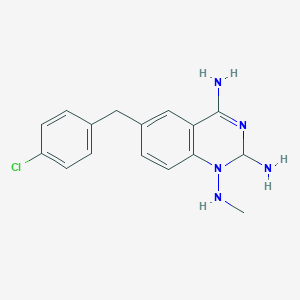 6-[(4-chlorophenyl)methyl]-1-N-methyl-2H-quinazoline-1,2,4-triamine