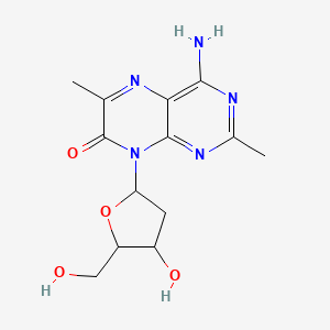 4-Amino-8-[4-hydroxy-5-(hydroxymethyl)oxolan-2-yl]-2,6-dimethylpteridin-7-one