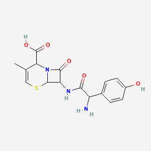 molecular formula C16H17N3O5S B12290988 7-[[2-Amino-2-(4-hydroxyphenyl)acetyl]amino]-3-methyl-8-oxo-5-thia-1-azabicyclo[4.2.0]oct-3-ene-2-carboxylic acid 